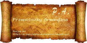 Przepolszky Armandina névjegykártya